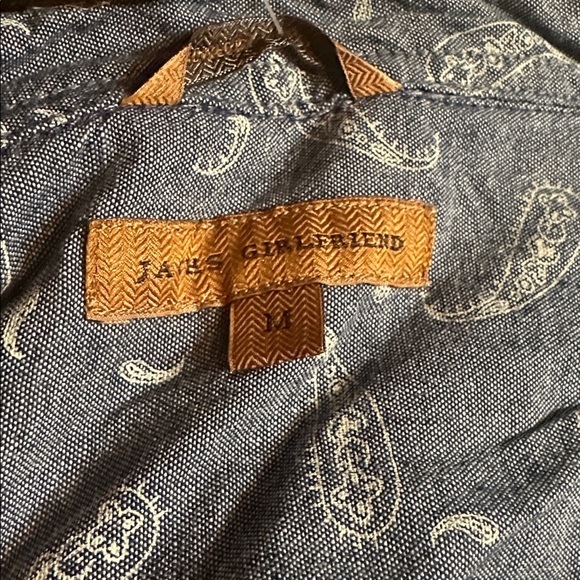 JACHS Girlfriend Blue and Pink Plaid flannel Shirt - Picture 3 of 3